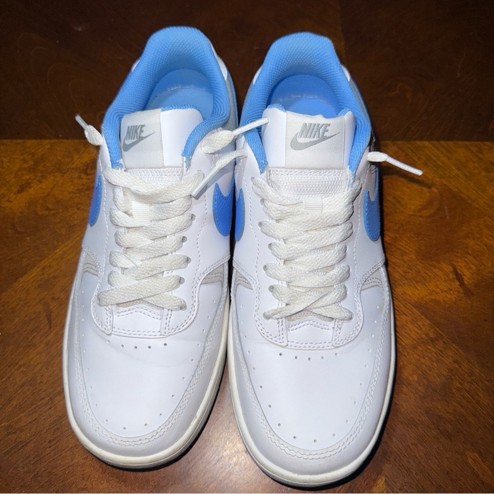 Nike White and Sky Blue Athletic Shoes women’s 8.5